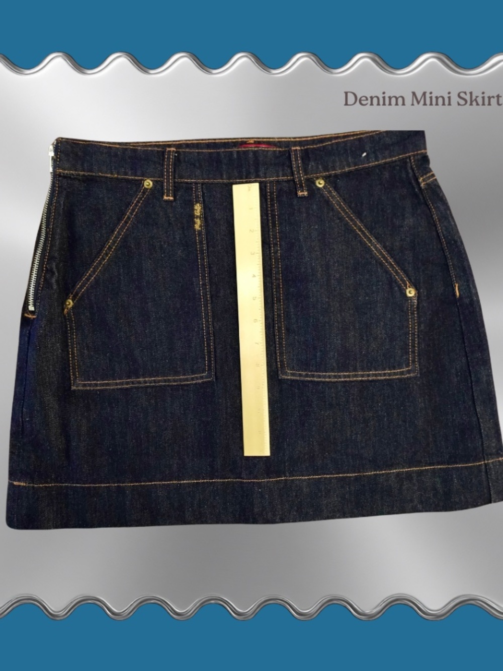 Dark Wash Denim Mini Skirt